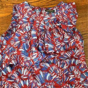 Banana Republic Red and Blue Patterned Top excellent condition.